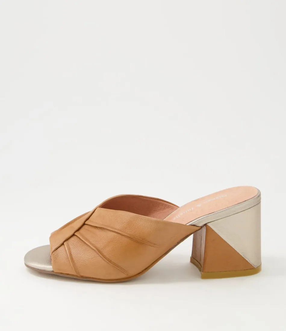 Women DJANGO & JULIETTE Heels<Vachel Tan Leather Mules