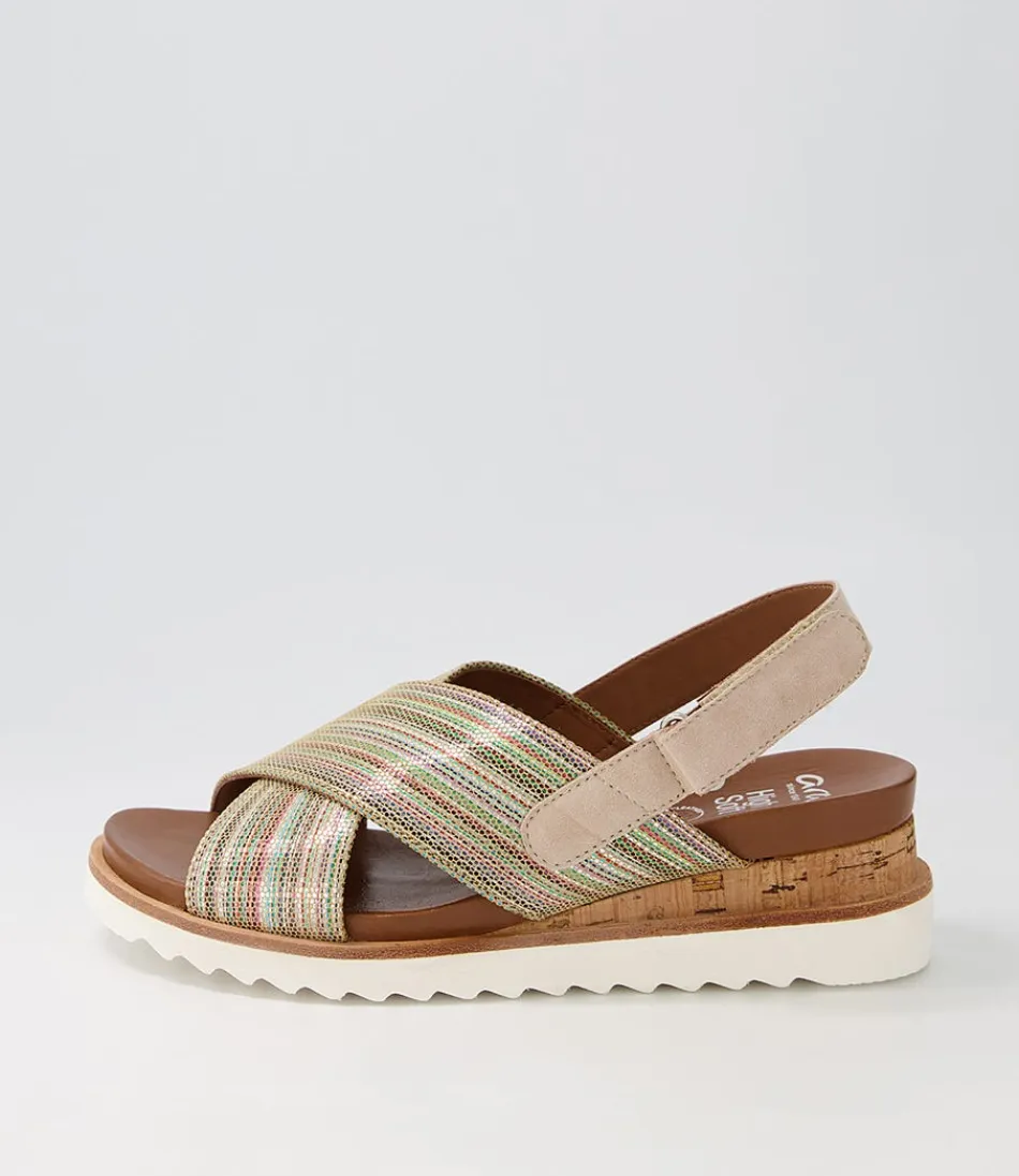 Women ARA Comfort<Valencia 06 Sand Multi Leather Sandals