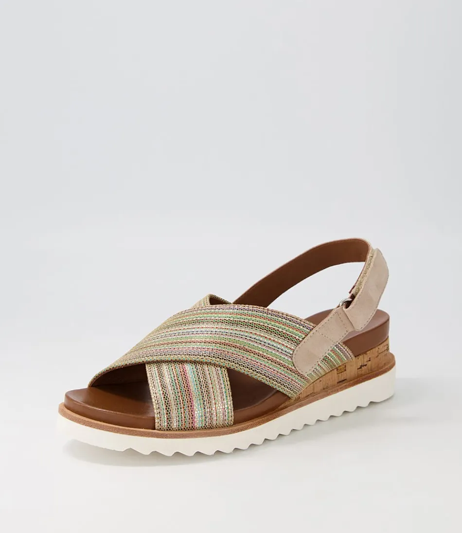 Women ARA Comfort<Valencia 06 Sand Multi Leather Sandals