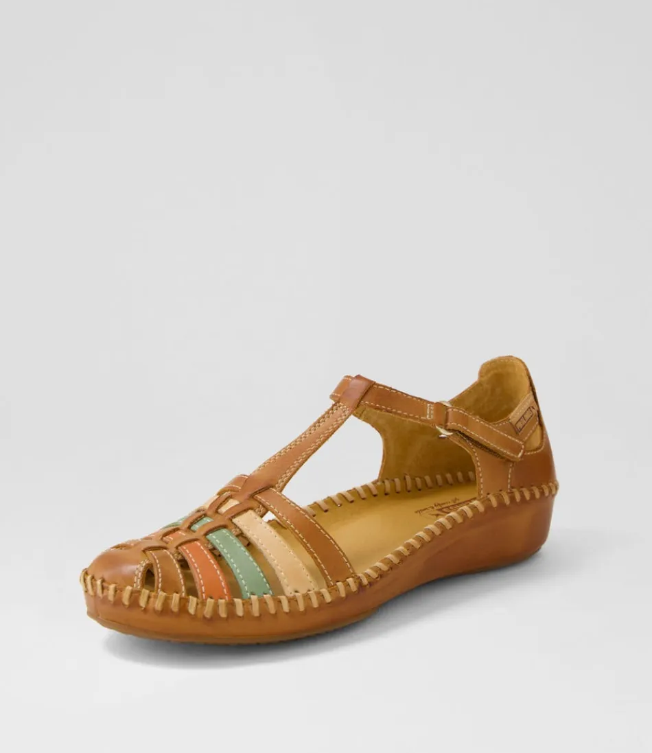 Women PIKOLINOS Flats<Vallarta 43 Brandy Leather Flat Shoes