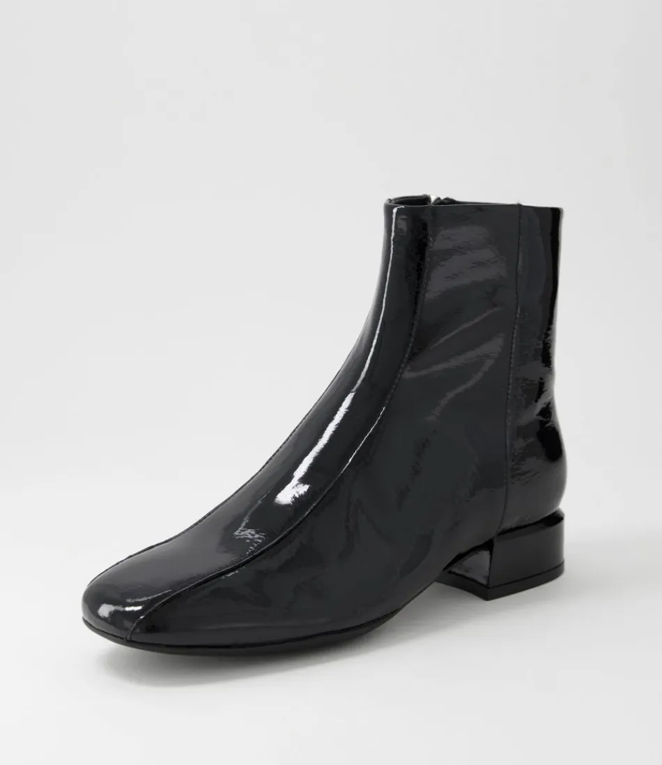 Women DJANGO & JULIETTE Boots<Vamee Black Patent Leather Ankle Boots