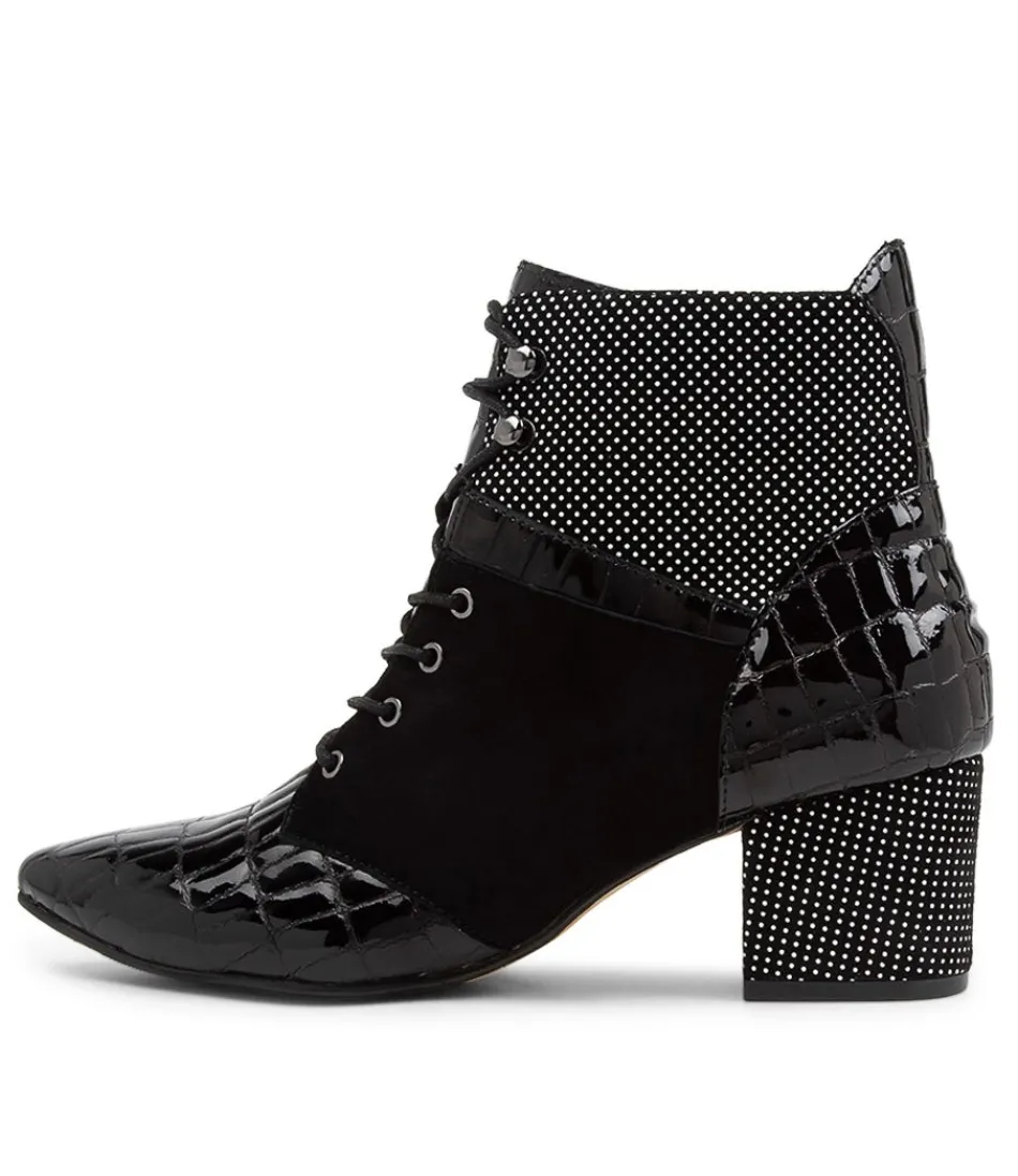 Women ZIERA Boots<Vana Xw Black And White Multi Ankle Boots