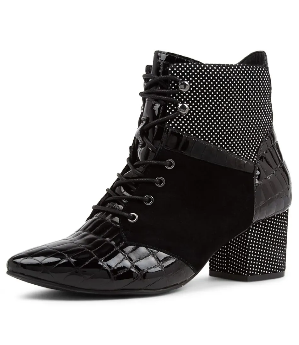 Women ZIERA Boots<Vana Xw Black And White Multi Ankle Boots