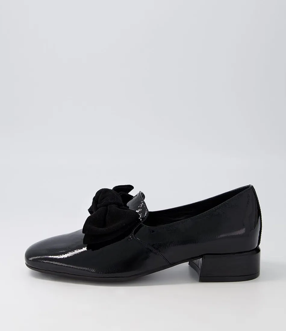 Women DJANGO & JULIETTE Loafers<Varva Black Patent Suede Heels