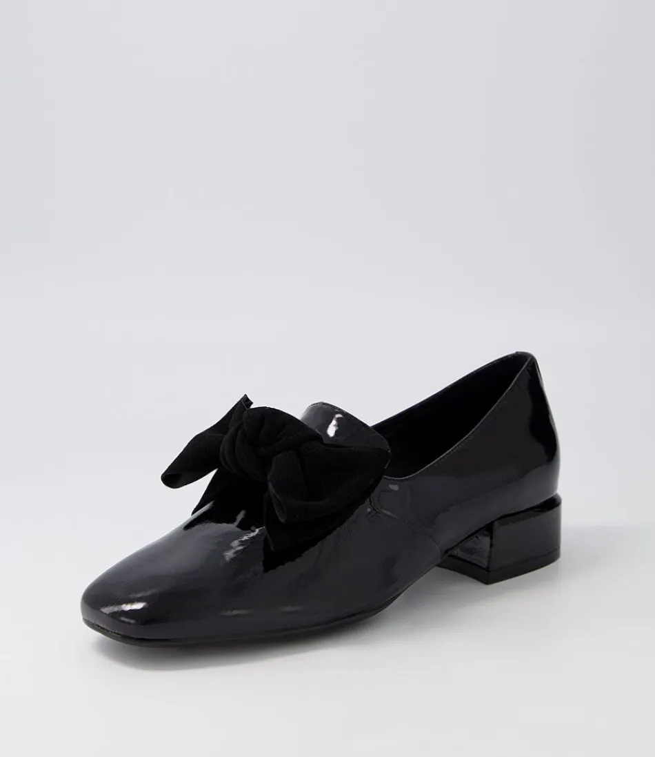 Women DJANGO & JULIETTE Loafers<Varva Black Patent Suede Heels