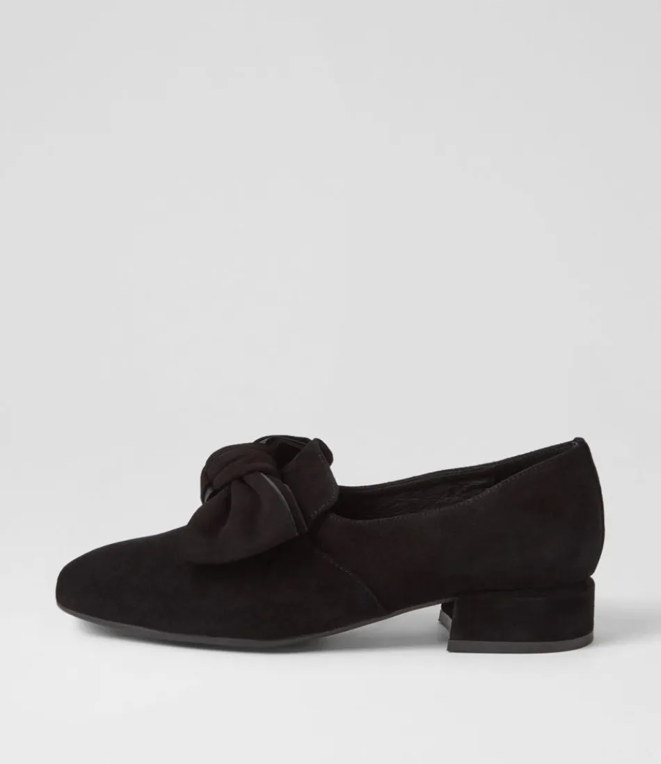 Women DJANGO & JULIETTE Loafers<Varva Black Suede Heels