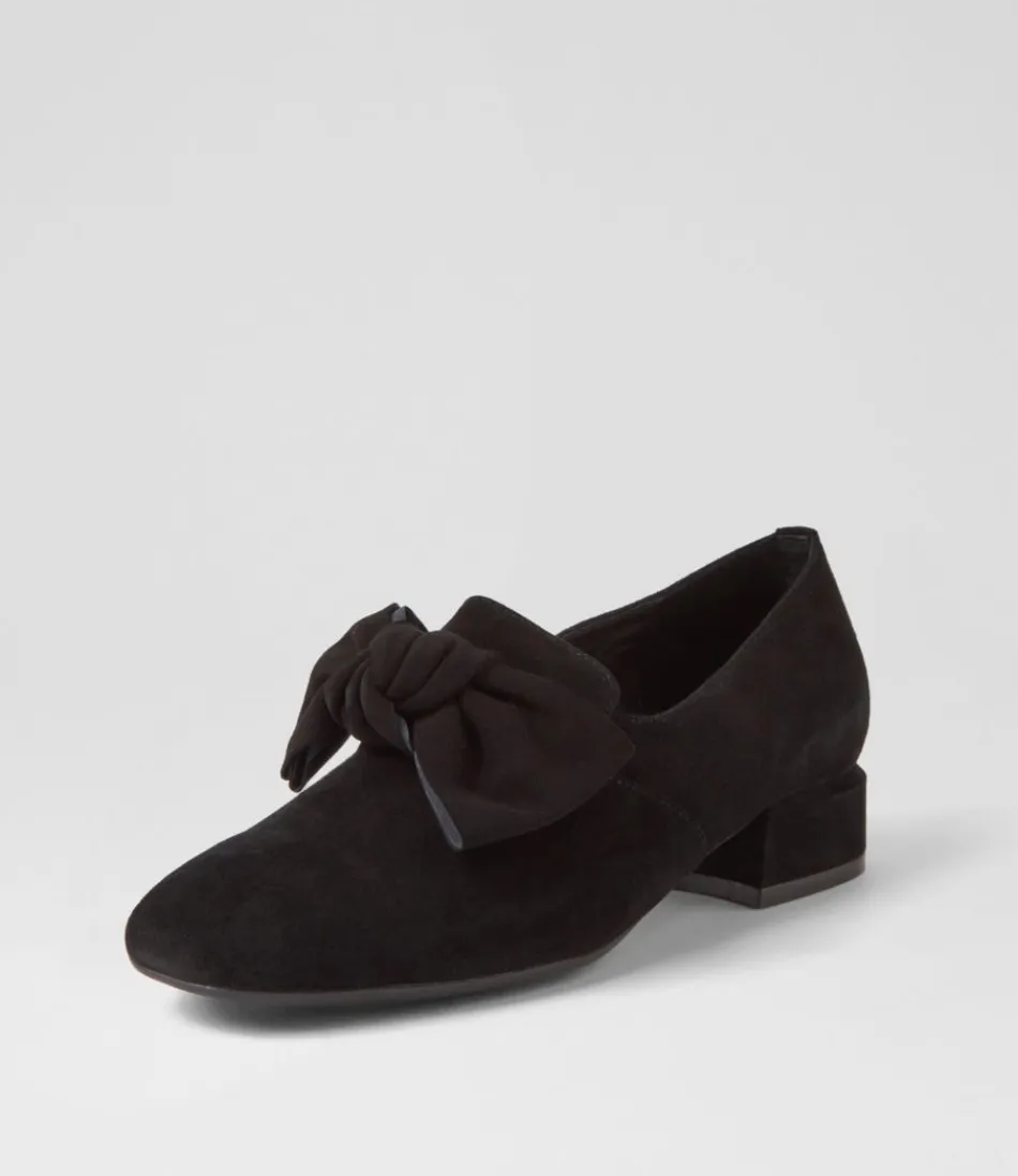 Women DJANGO & JULIETTE Loafers<Varva Black Suede Heels