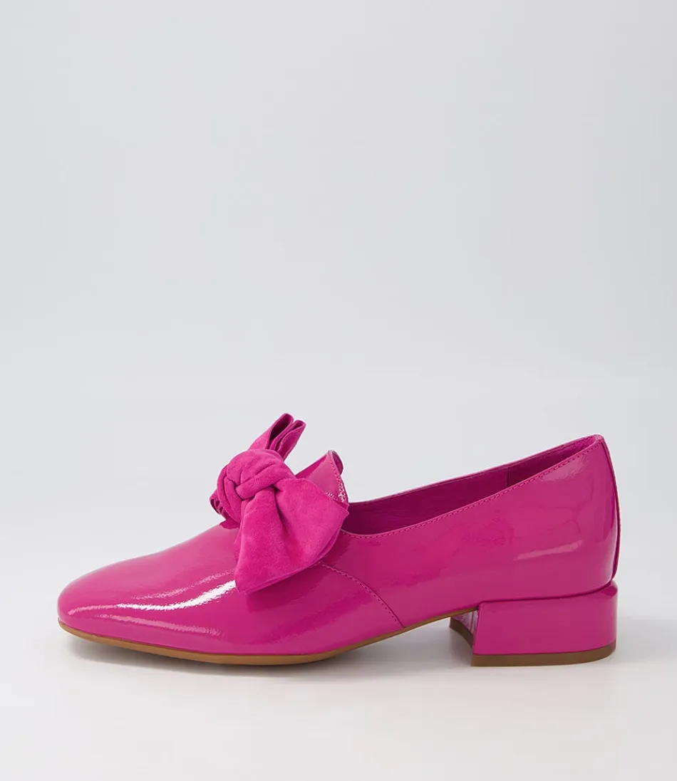 Women DJANGO & JULIETTE Loafers<Varva Fuchsia Patent Suede Heels