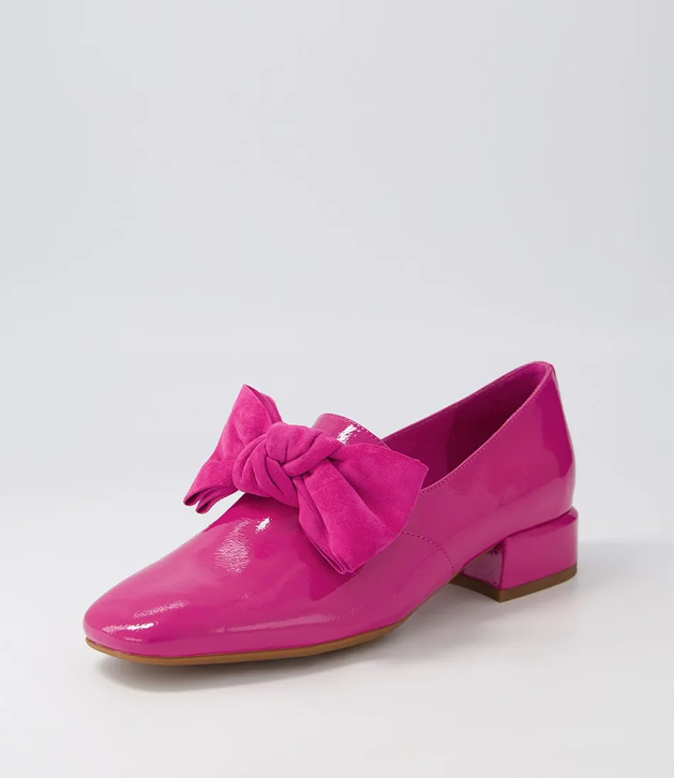 Women DJANGO & JULIETTE Loafers<Varva Fuchsia Patent Suede Heels