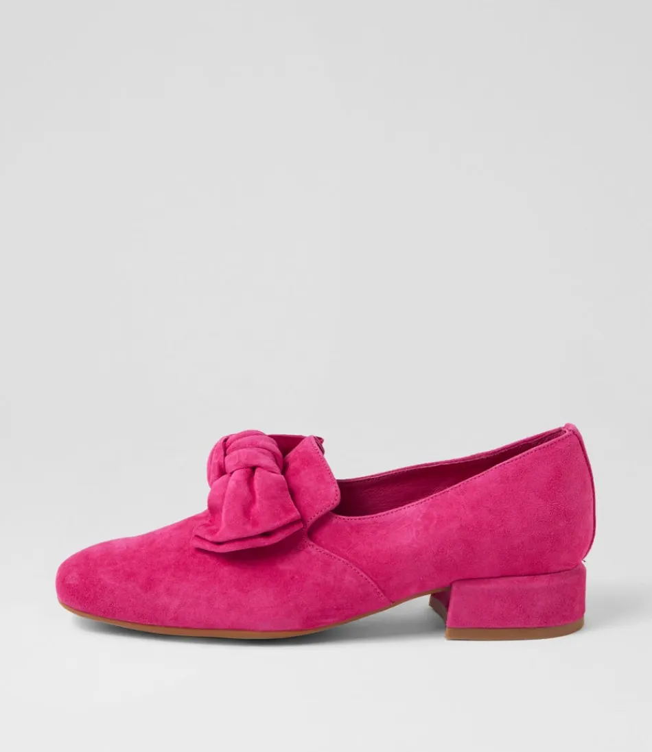 Women DJANGO & JULIETTE Loafers<Varva Fuchsia Suede Heels