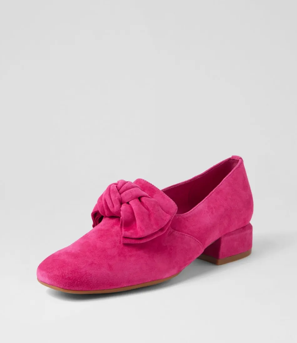 Women DJANGO & JULIETTE Loafers<Varva Fuchsia Suede Heels