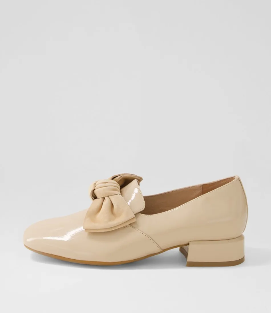 Women DJANGO & JULIETTE Loafers<Varva Latte Patent Suede Heels