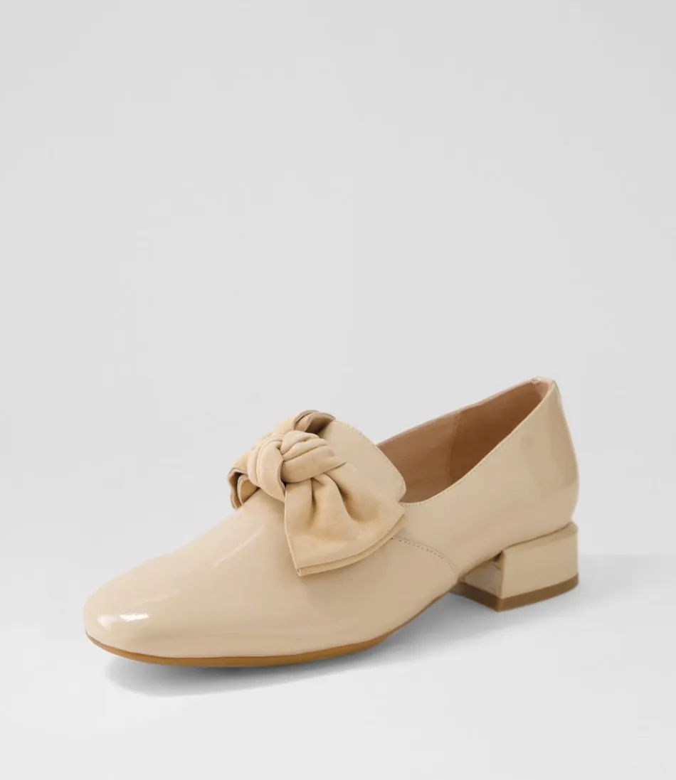 Women DJANGO & JULIETTE Loafers<Varva Latte Patent Suede Heels