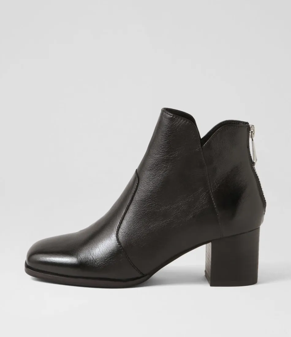 Women DJANGO & JULIETTE Boots<Vascal Black Leather Ankle Boots