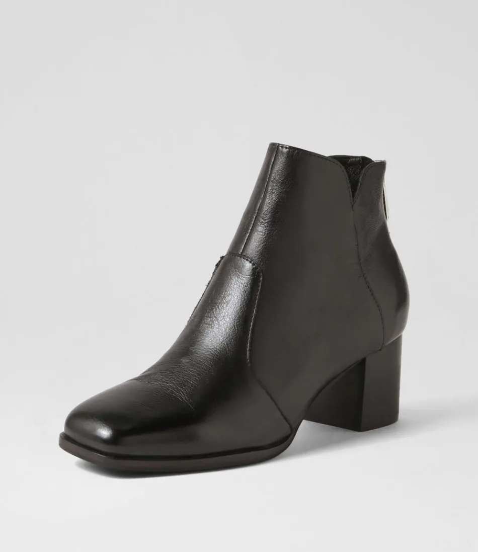 Women DJANGO & JULIETTE Boots<Vascal Black Leather Ankle Boots