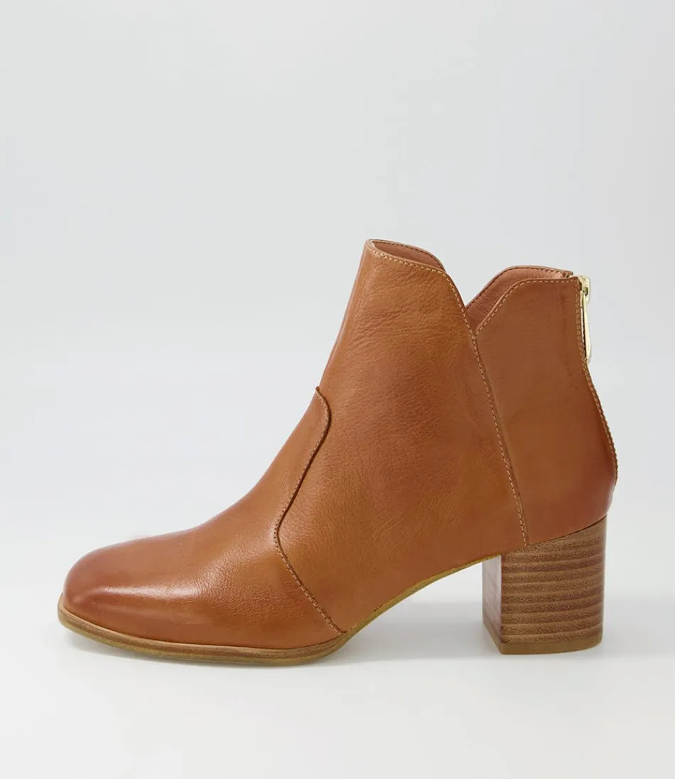 Women DJANGO & JULIETTE Boots<Vascal Tan Leather Ankle Boots