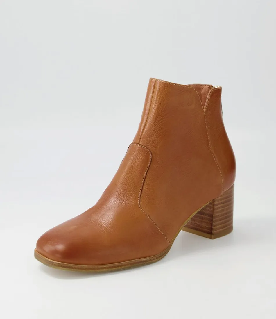 Women DJANGO & JULIETTE Boots<Vascal Tan Leather Ankle Boots