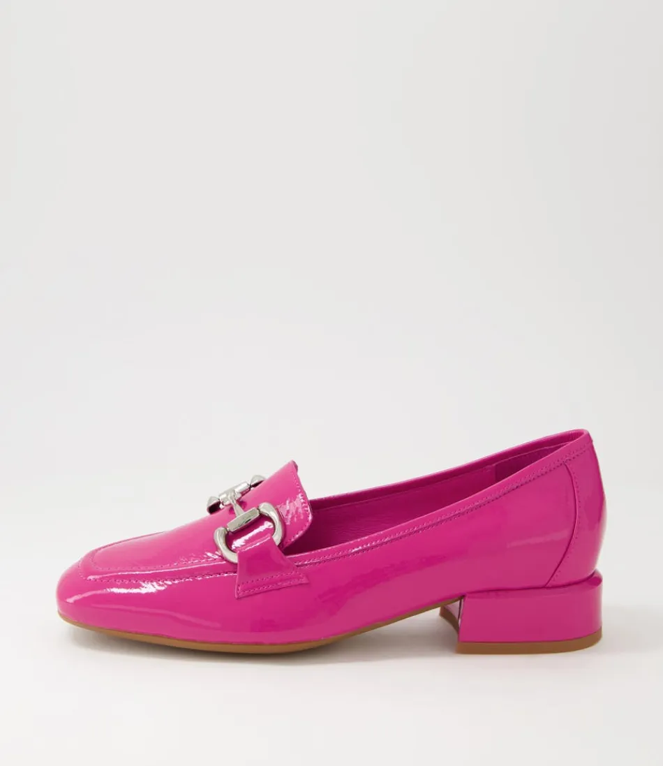 Women DJANGO & JULIETTE Loafers<Velam Fuchsia Patent Leather Heels