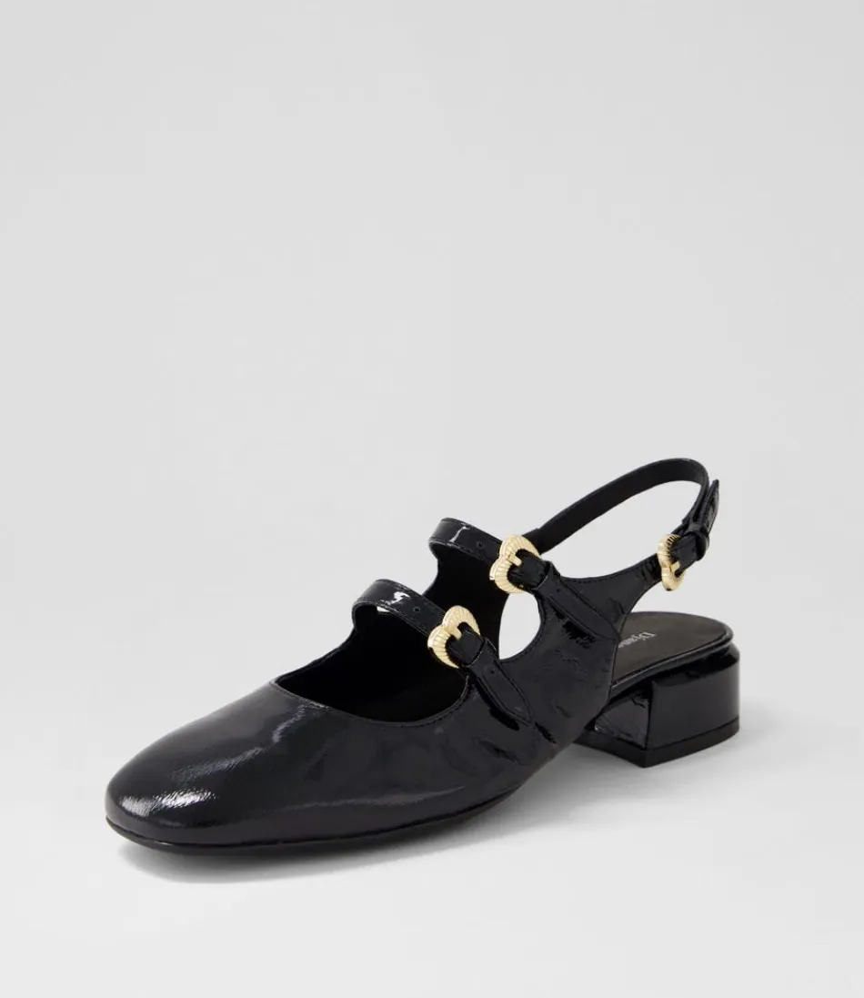 Women DJANGO & JULIETTE Flats<Viraz Black Patent Leather Heels