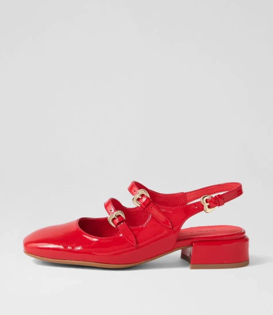 Women DJANGO & JULIETTE Flats<Viraz Red Patent Leather Heels