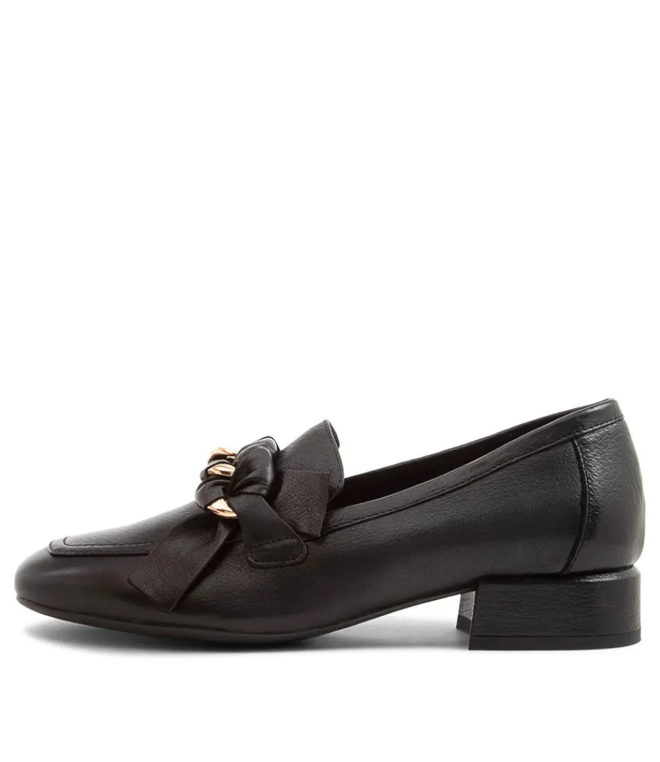 Women DJANGO & JULIETTE Loafers<Viserys Black Leather Heels