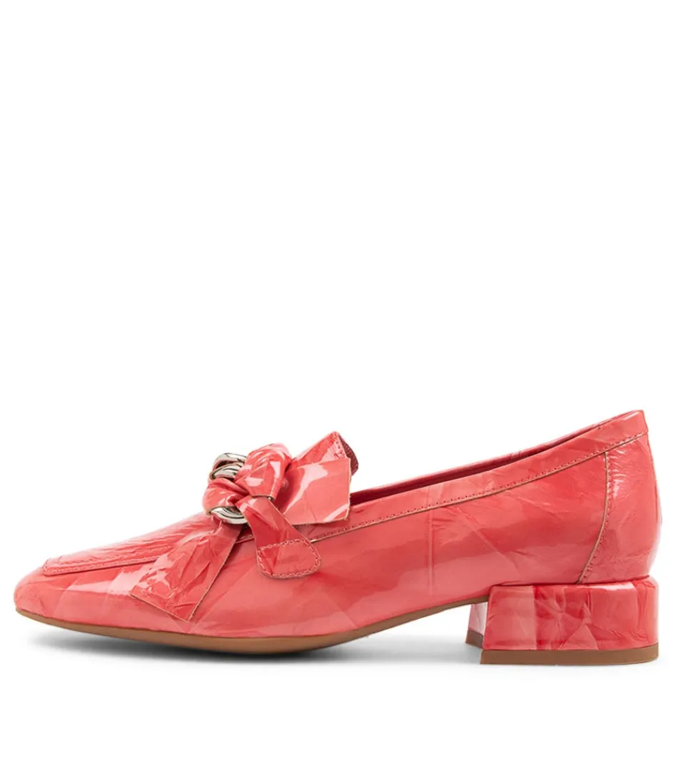 Women DJANGO & JULIETTE Loafers<Viserys Coral Shrunken Patent Heels