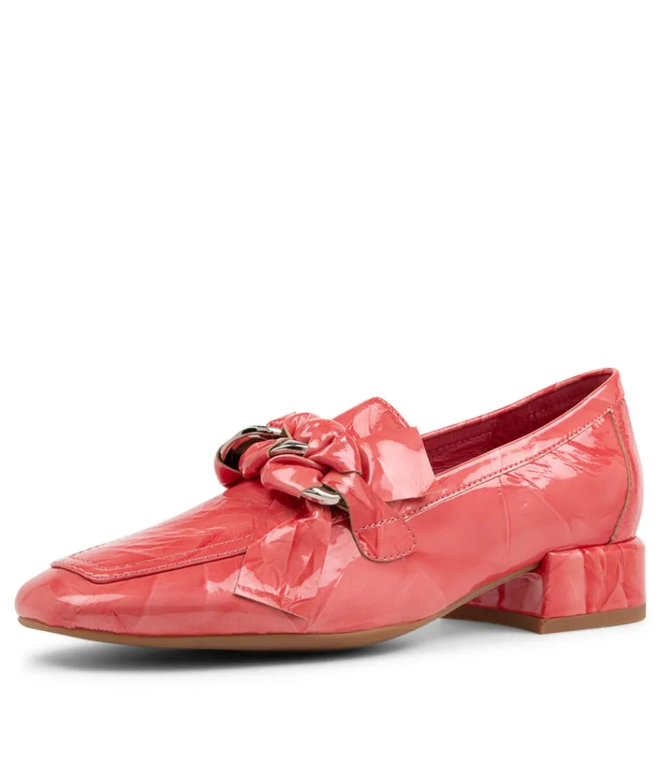 Women DJANGO & JULIETTE Loafers<Viserys Coral Shrunken Patent Heels