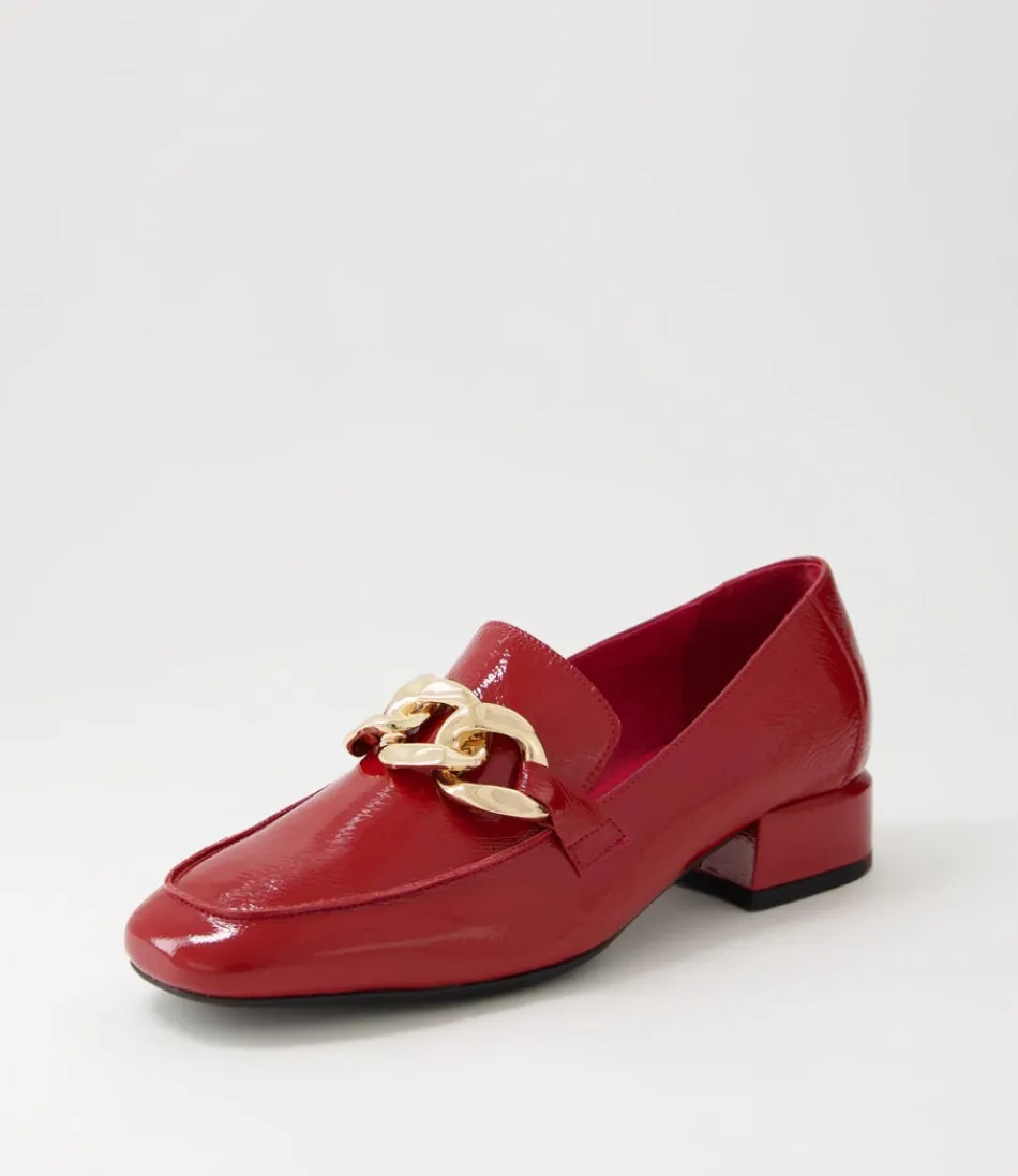 Women DJANGO & JULIETTE Loafers<Vivandy Dark Red Patent Leather Heels