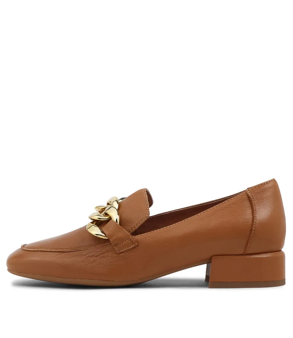 Women DJANGO & JULIETTE Loafers<Vivandy Dark Tan Leather Heels