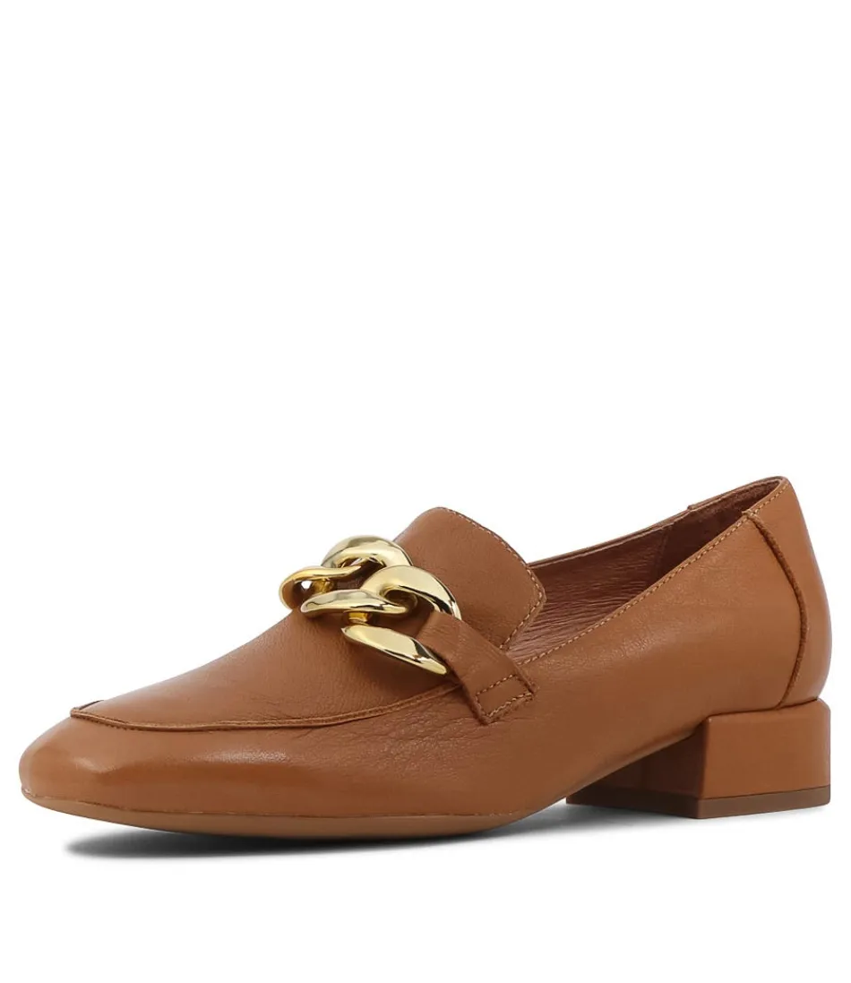 Women DJANGO & JULIETTE Loafers<Vivandy Dark Tan Leather Heels