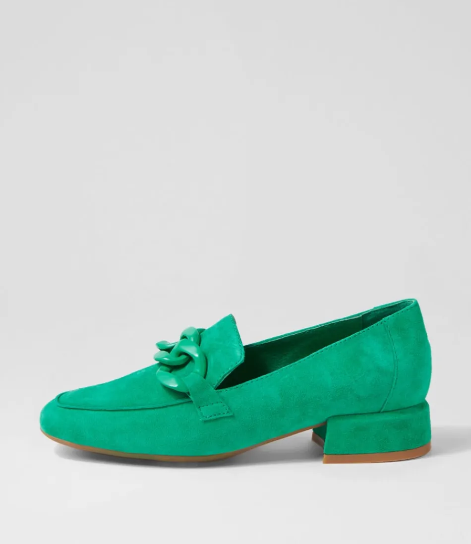 Women DJANGO & JULIETTE Loafers<Vivek Light Emerald Suede Heels