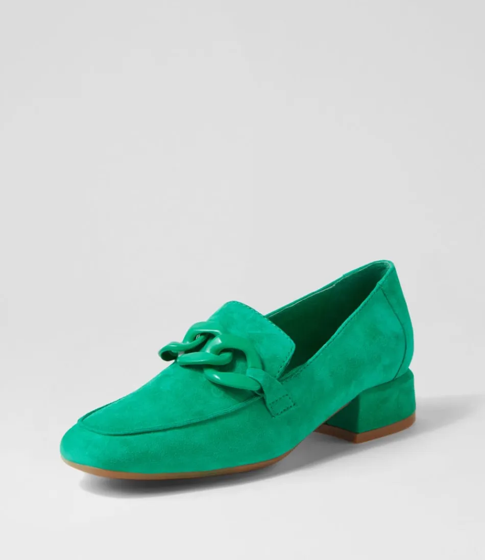 Women DJANGO & JULIETTE Loafers<Vivek Light Emerald Suede Heels