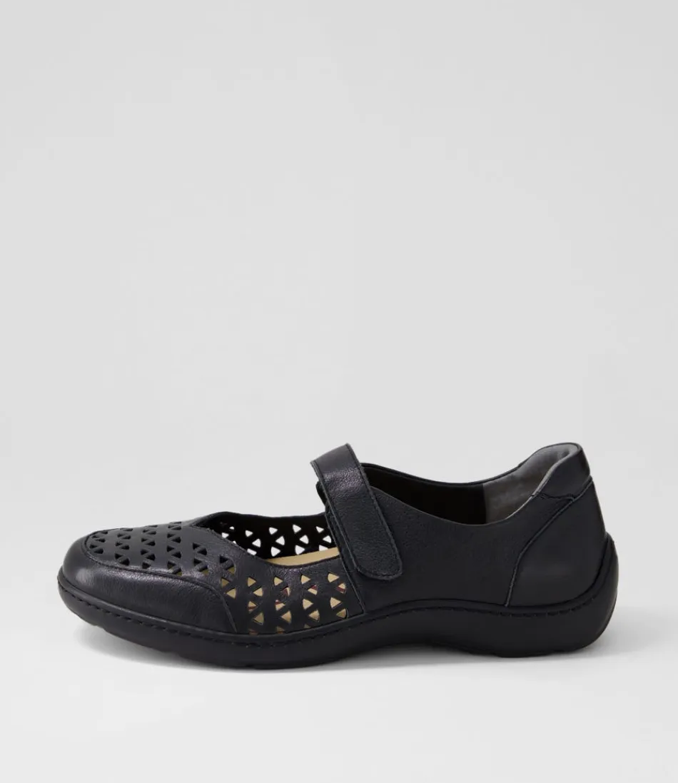 Women ZIERA Flats<Wardela Xf Black Leather Flat Shoes