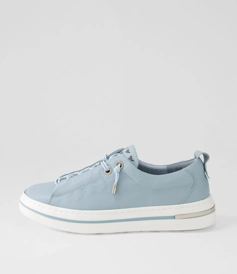 Women DJANGO & JULIETTE Sneakers<Wattel Denim White Leather Sneakers