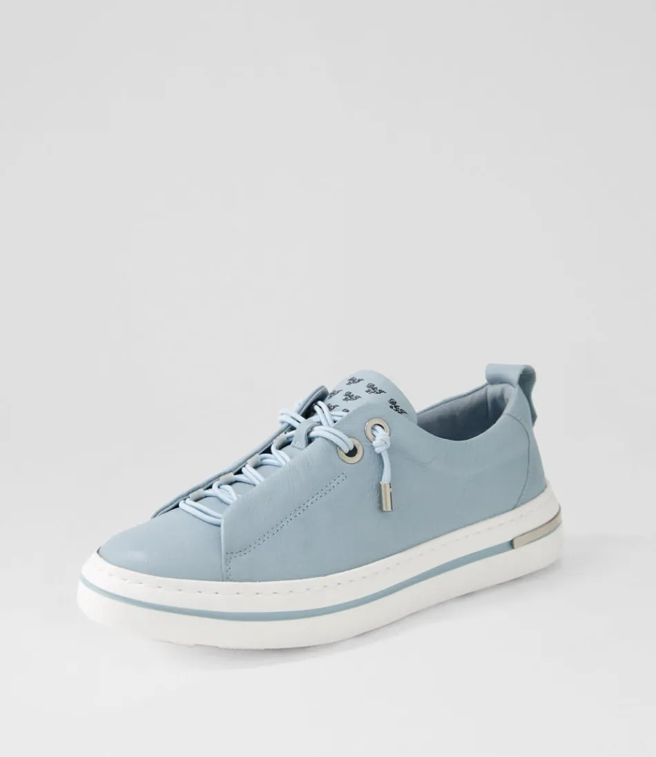 Women DJANGO & JULIETTE Sneakers<Wattel Denim White Leather Sneakers