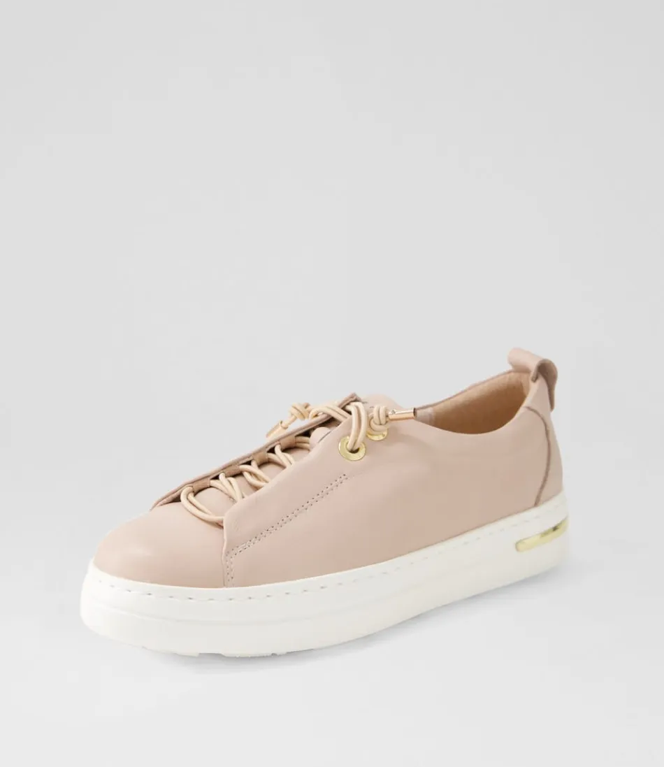 Women DJANGO & JULIETTE Sneakers<Wattel Rose White Leather Sneakers