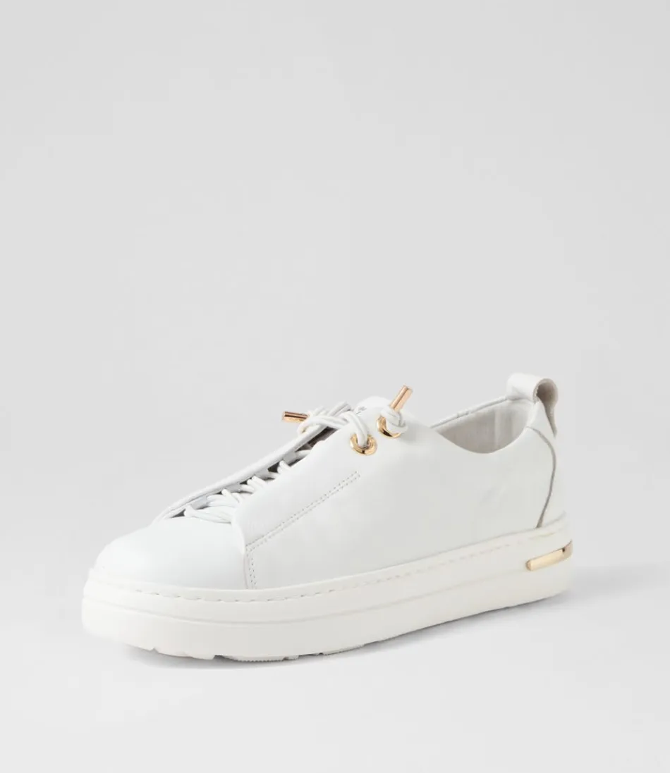 Women DJANGO & JULIETTE Sneakers<Wattel White Leather Sneakers