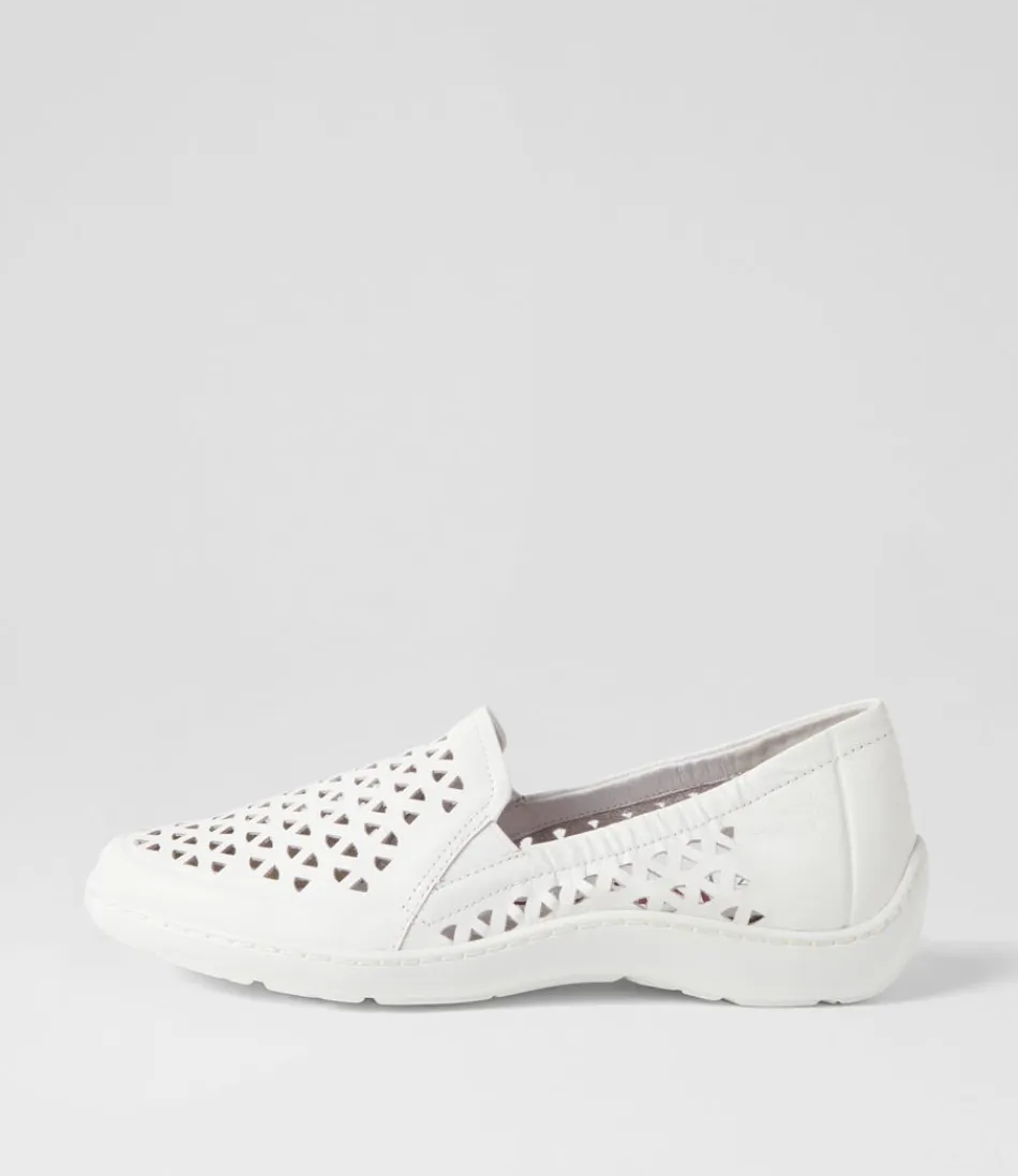 Women ZIERA Loafers<Wavada Xf White Leather Loafers