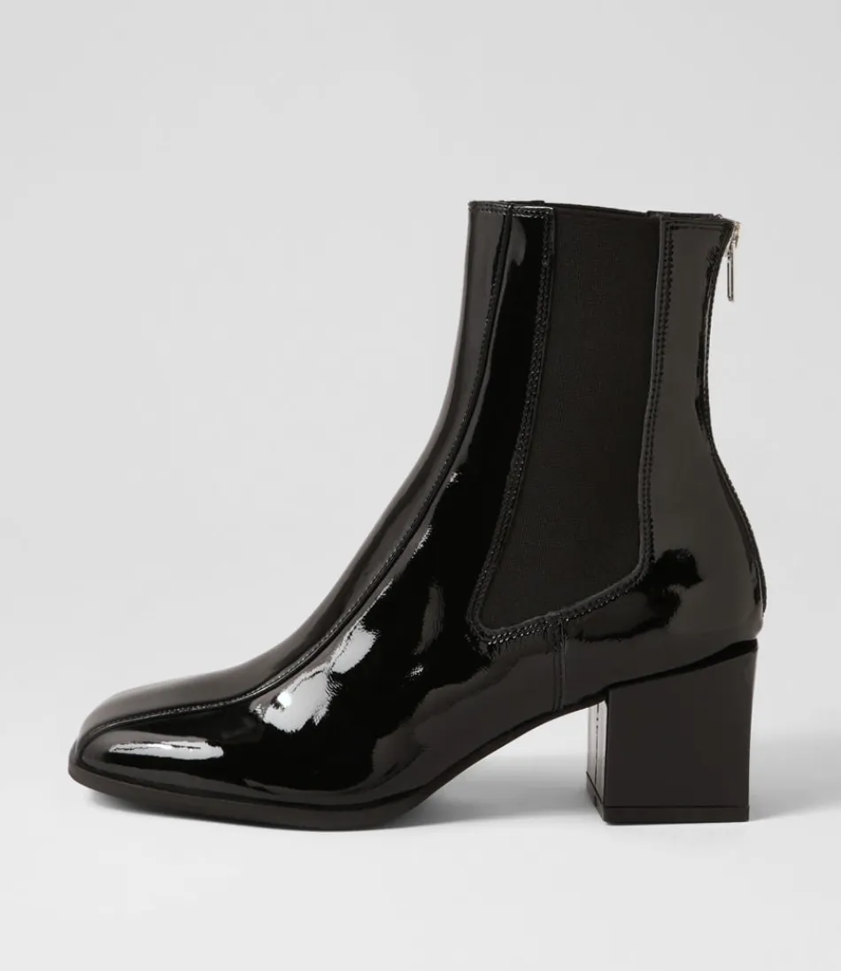 Women DJANGO & JULIETTE Boots<Werdy Black Patent Leather Chelsea Boots