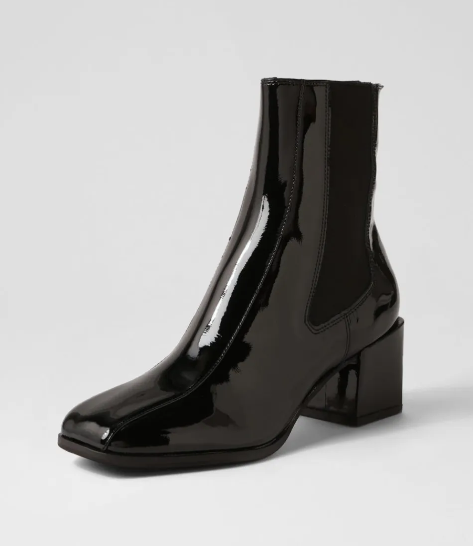 Women DJANGO & JULIETTE Boots<Werdy Black Patent Leather Chelsea Boots