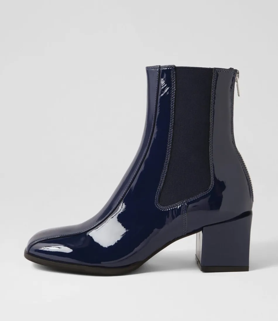 Women DJANGO & JULIETTE Boots<Werdy Saphire Patent Leather Chelsea Boots