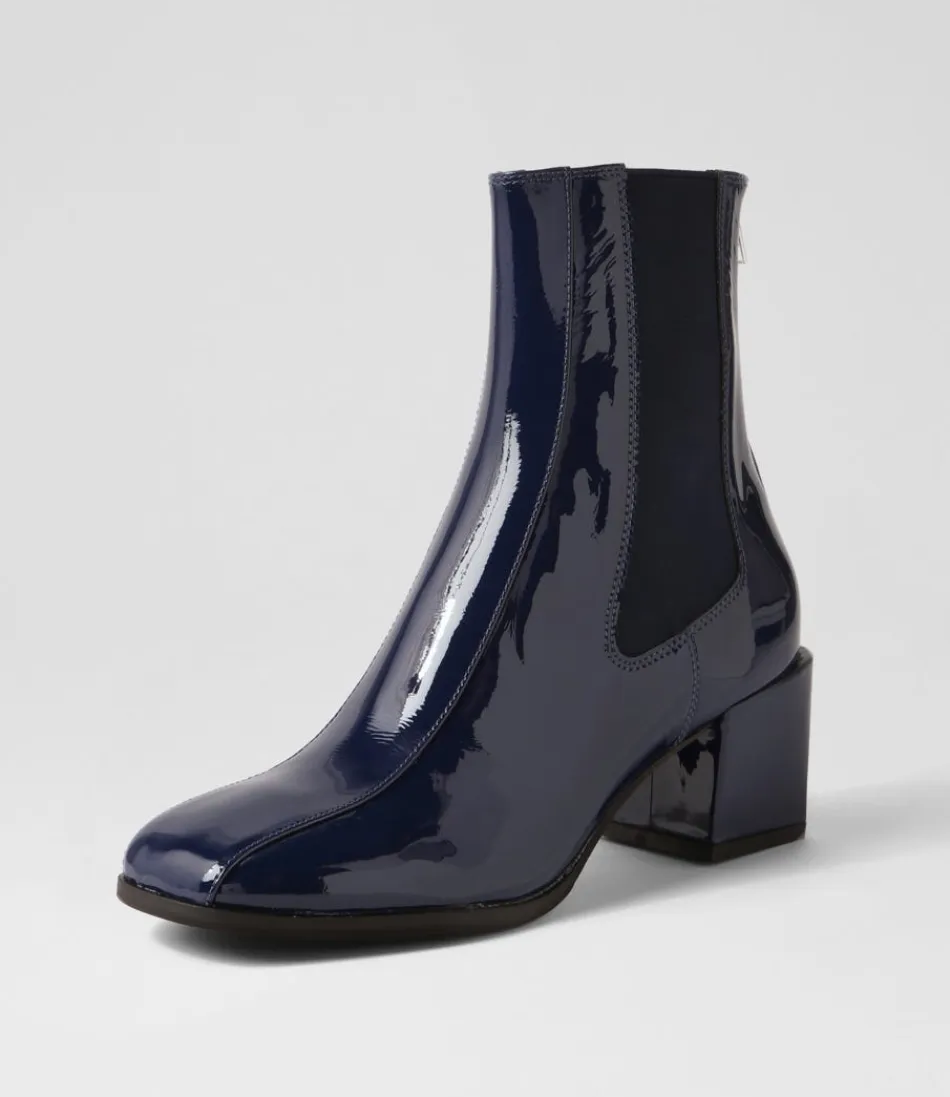 Women DJANGO & JULIETTE Boots<Werdy Saphire Patent Leather Chelsea Boots