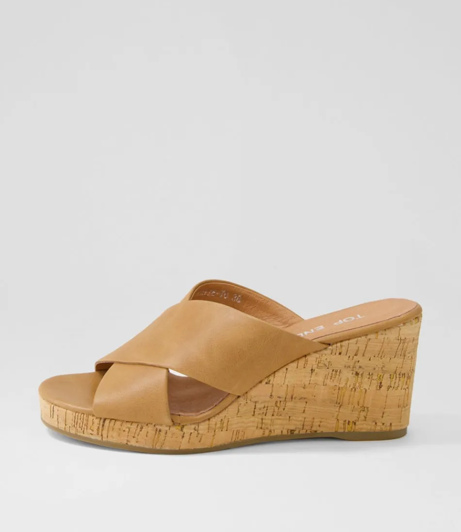 Women TOP END Wedges<Wevie Tan Leather Sandals