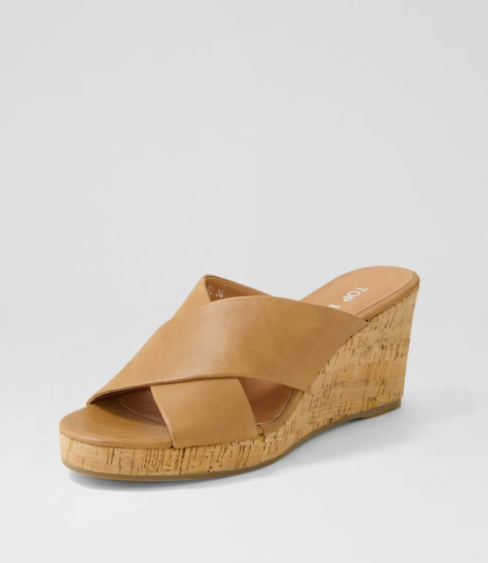 Women TOP END Wedges<Wevie Tan Leather Sandals