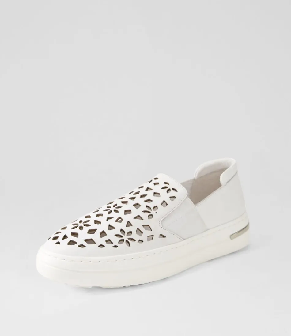 Women DJANGO & JULIETTE Sneakers<Willett White Leather Elastic Sneakers