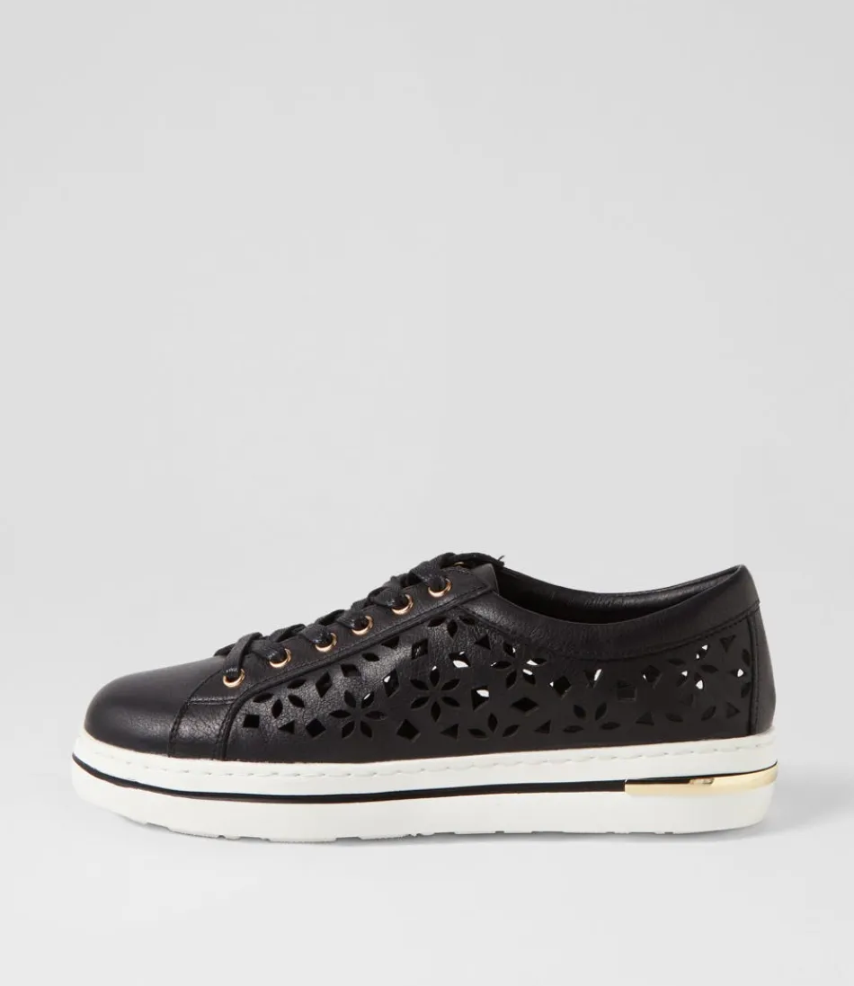 Women DJANGO & JULIETTE Sneakers<Wim Black White Leather Sneakers