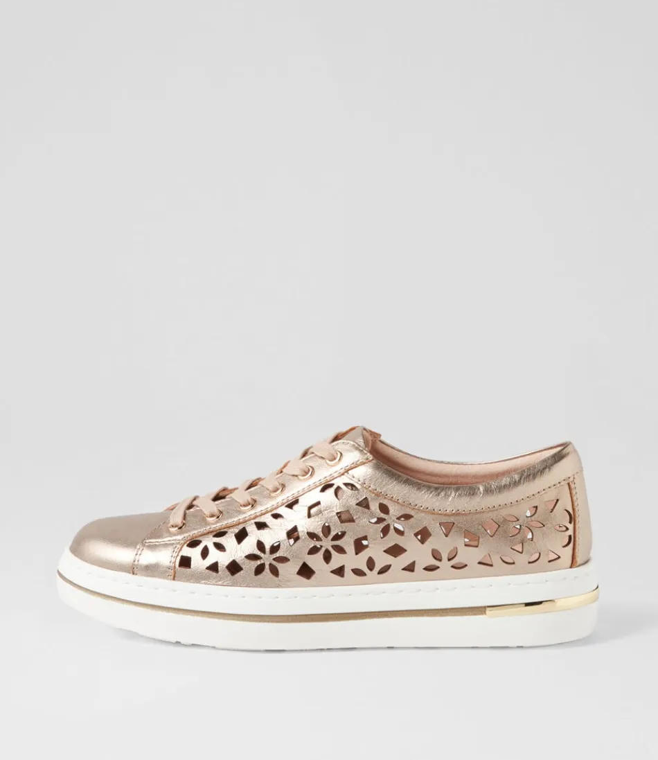 Women DJANGO & JULIETTE Sneakers<Wim Champagne White Leather Sneakers