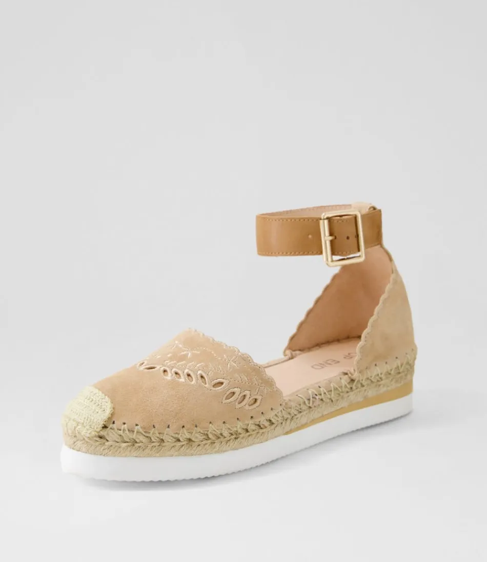 Women TOP END Espadrilles<Witteny Latte Tan Suede Leather Espadrilles