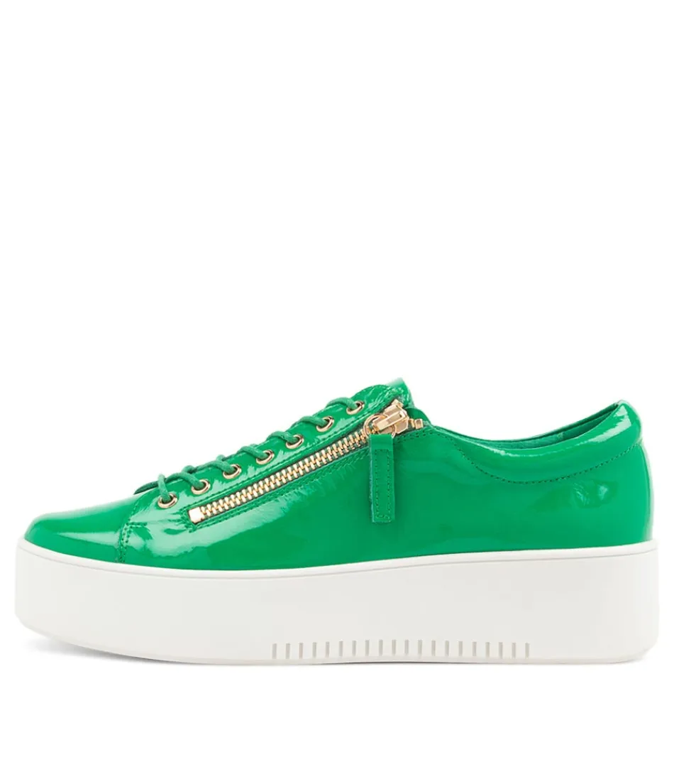 Women DJANGO & JULIETTE Wedges<Wolfie Emerald Patent Leather Sneakers