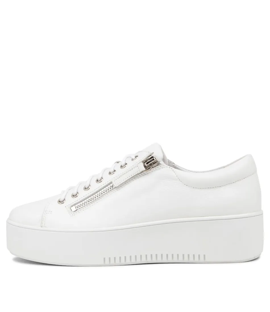 Women DJANGO & JULIETTE Wedges<Wolfie White Leather Sneakers Ws